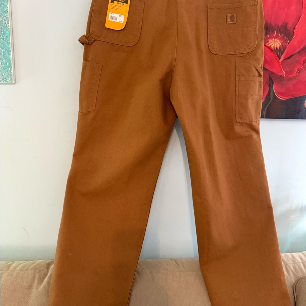 New Carhartt Pants Mens 44x36 Loose Fit Firm Duck Double-Front Utilty Work